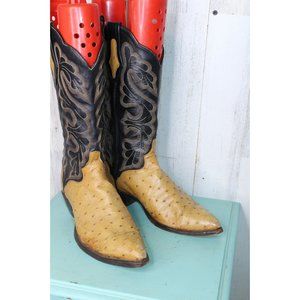 Thieves Market California Vintage Full Quill Ostrich tan 9.5 D  Men's Boots